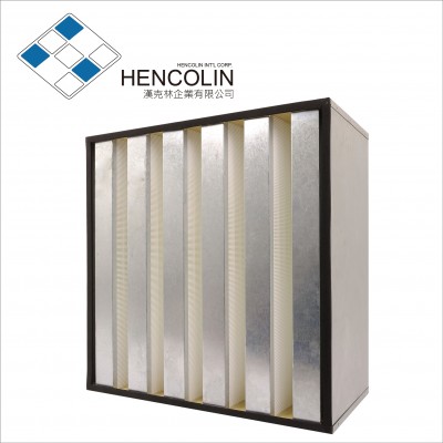 Hencolin HEPA Filter ABS Filter Frame V Bank Type Air Filter